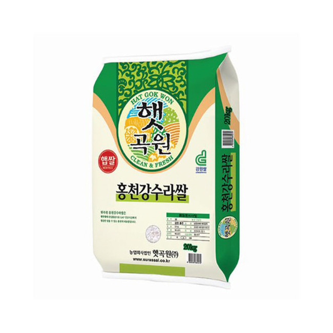 햇곡원 홍천강 수라쌀20kg(단일미)